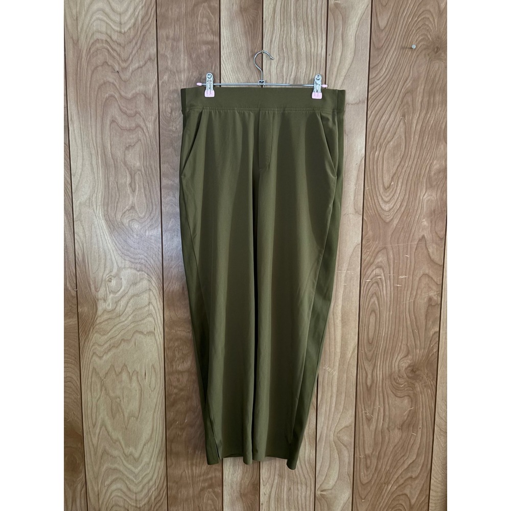 Athleta Womens Brooklyn Ankle Pants‎ Mid Rise Olive Green Athleisure Size 8